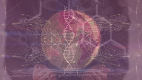 Global Genetic Network and Data Connection Concept