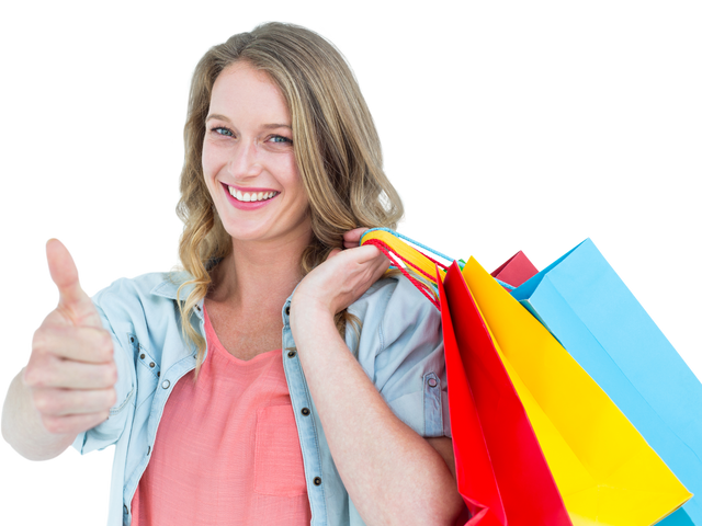 Transparent Background: Smiling Woman Enjoying Shopping With Colorful Bags - Download Free Stock Videos Pikwizard.com