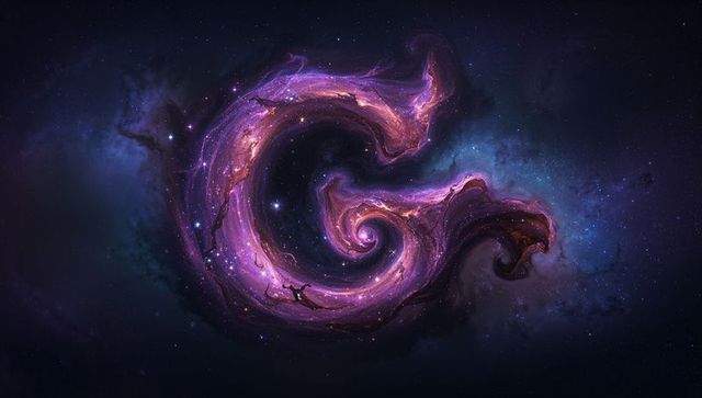 Spiral nebula galaxy with mystic cosmic vortex