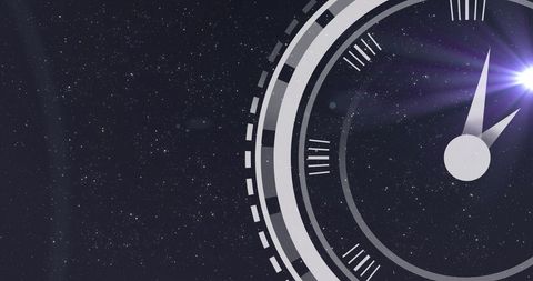 Space-Themed Clock with Stars Representing Cosmic Passage of Time - Download Free Stock Images Pikwizard.com
