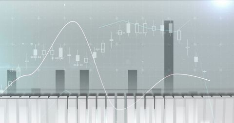 Financial Data Analysis with Graphs in Futuristic Overlay - Download Free Stock Images Pikwizard.com