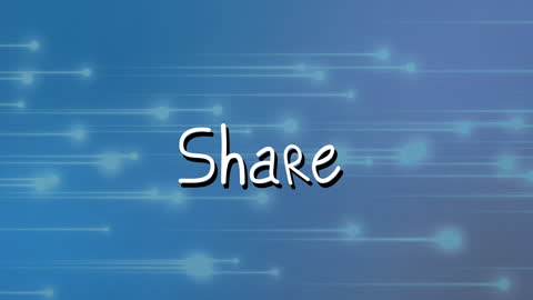 Digital Greeting with Share Message on Blue Technological Background