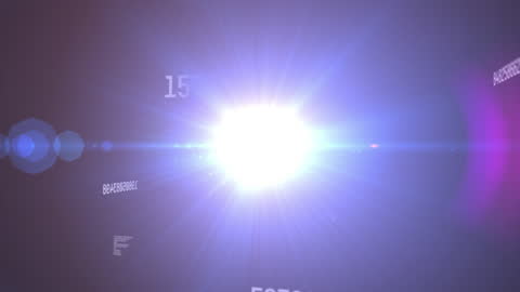 Interaction of Digital Data and Glowing Light in Technology Animation