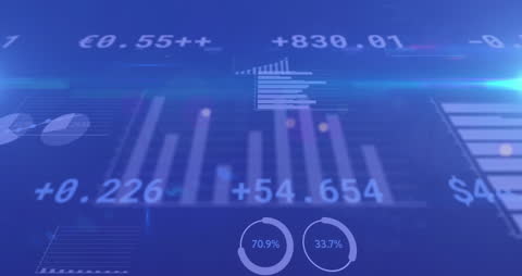 Digital Financial Data Visualization with Charts and Figures