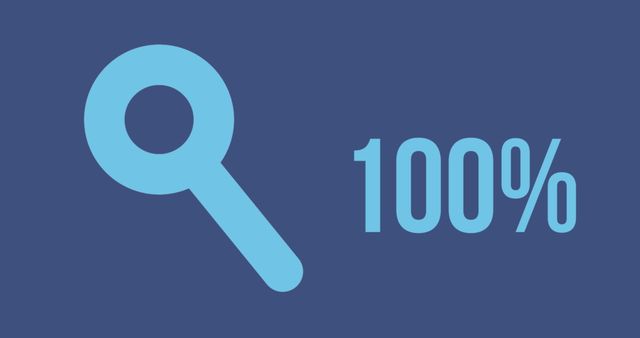 Magnifying Glass and 100 Percent Icon Search Progress Indicator - Download Free Stock Images Pikwizard.com