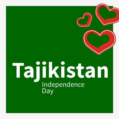 Tajikistan Independence Day Celebration with Hearts - Download Free Stock Templates Pikwizard.com