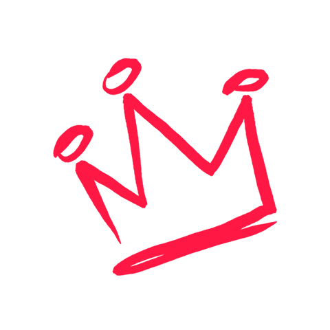 stylized red crown outline with brush peaks on transparent background - Download Free Stock Videos Pikwizard.com