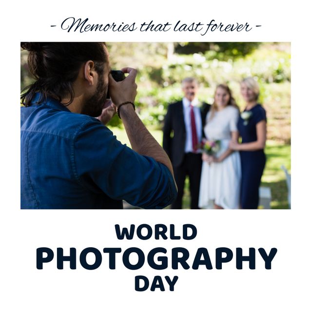 World Photography Day Celebration with Wedding Photographer - Download Free Stock Templates Pikwizard.com