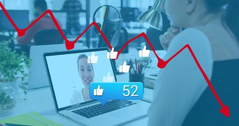 Digital communication reflecting social media trends