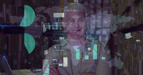 Warehouse Worker Analyzing Logistics Data in Technological Environment - Download Free Stock Images Pikwizard.com