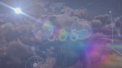 Global Network Connectivity Overlaid on Cloudscape