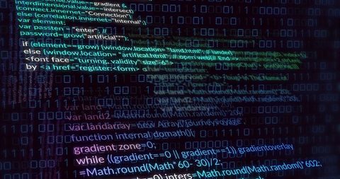 Binary Code with Overlapping Programming Script - Download Free Stock Images Pikwizard.com