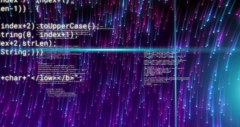 Digital Data Streams with Light Trails and Code Overlay - Download Free Stock Images Pikwizard.com