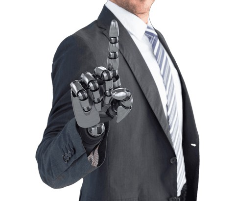 businessman with robotic hand on transparent background achieving future innovation - Download Free Stock Videos Pikwizard.com