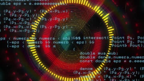 Futuristic Data Processing Animation with Circular Interface