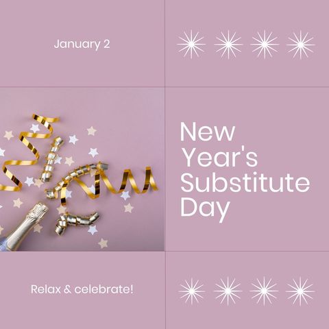 festive january 2nd new year's substitute day celebration - Download Free Stock Templates Pikwizard.com
