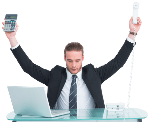 successful businessman cheering with transparent background - Download Free Stock Videos Pikwizard.com