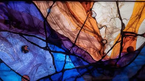 Abstract Fluid Art Animation with Dynamic Strokes and Vivid Colors