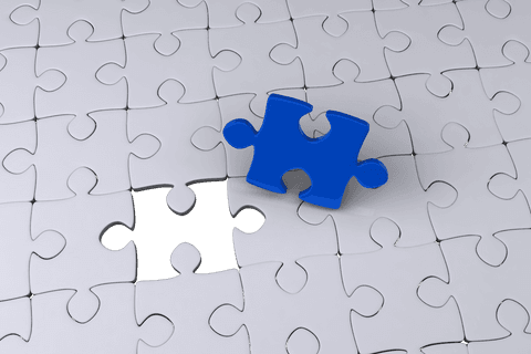 transparent puzzle breakdown includes one blue piece - Download Free Stock Videos Pikwizard.com