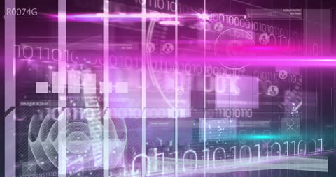 Dynamic Digital Data Display with Vibrant Light Patterns