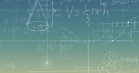 Digital Blue Surface with Mathematical Symbols and Formulas - Download Free Stock Images Pikwizard.com