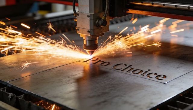 Cnc laser cutting steel plate engraving pro choice with dynamic sparks and glow