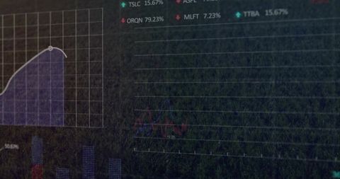 Modern Data Visualization Overlay on Tactile Background