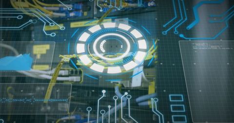 High-Tech Data Processing with Futuristic Interface - Download Free Stock Images Pikwizard.com