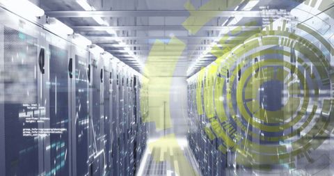 Futuristic Digital Interface in a Modern Data Server Room - Download Free Stock Images Pikwizard.com