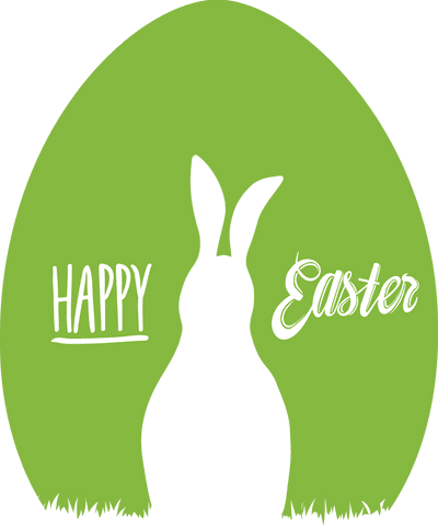 Easter Egg Rabbit Silhouette with Text on Transparent Background - Download Free Stock Videos Pikwizard.com