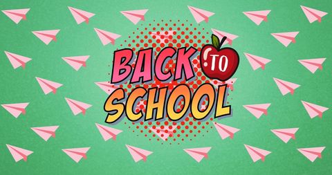 Back to School Celebration with Paper Planes Graphic