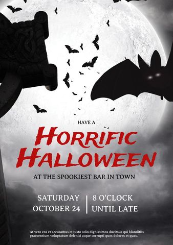 chilling halloween moonlit scene for event promotion - Download Free Stock Templates Pikwizard.com