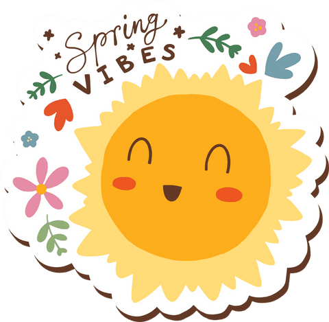 transparent sun illustration radiating spring vibes with flowers - Download Free Stock Videos Pikwizard.com