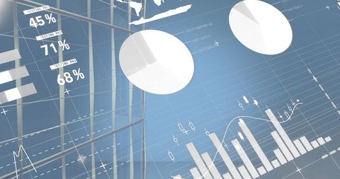 Futuristic Data Visualization Overlay on Urban Sky - Download Free Stock Images Pikwizard.com
