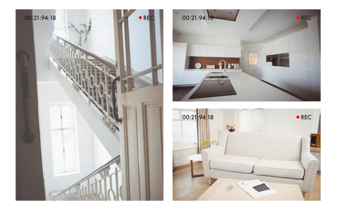 transparent security camera feed with home interiors - Download Free Stock Videos Pikwizard.com