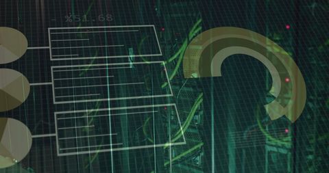 Digital data processing with futuristic data interface