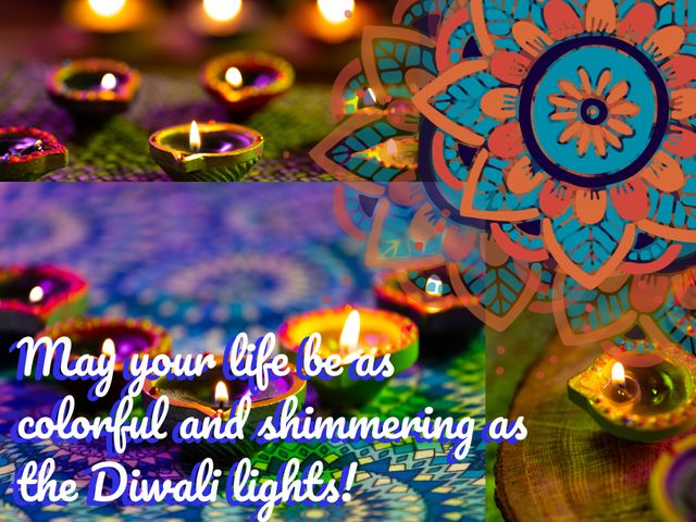 Festive Diwali Celebration With Rangoli and Diyas - Download Free Stock Templates Pikwizard.com