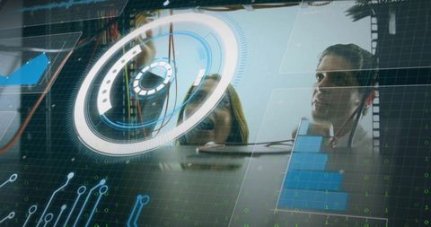 Financial Data Processing by Diverse IT Engineers in High-Tech Environment - Download Free Stock Images Pikwizard.com