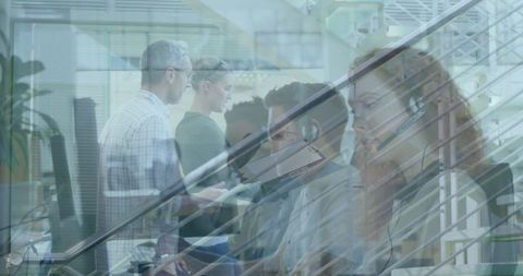 Collaborative Business Strategy Meeting in Modern Office Environment