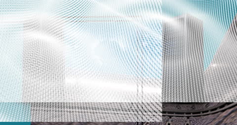 Abstract Digital Interface with Motion and Data Graphics