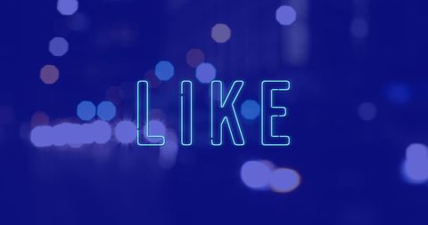 Neon Like Text with Blurred Night Cityscape Background - Download Free Stock Images Pikwizard.com