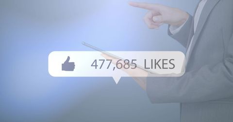Digital Engagement Concept with Social Media Likes and Tablet Interaction - Download Free Stock Images Pikwizard.com
