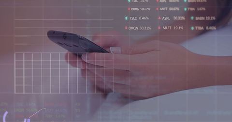Stock Market Analysis with Smartphone Technology Concept - Download Free Stock Images Pikwizard.com