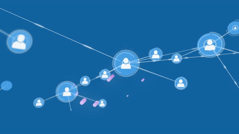 Global Connectivity Network with Profile Icons on Futuristic Background