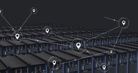 Global Network Digital Connections in Modern Server Room - Download Free Stock Images Pikwizard.com
