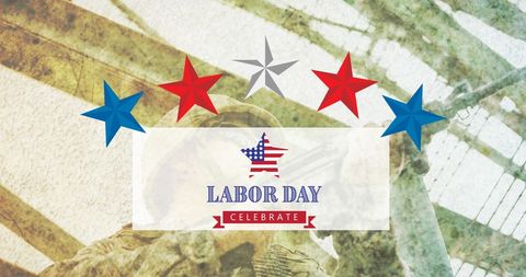 Patriotic Labor Day Celebration with Starry Background - Download Free Stock Images Pikwizard.com