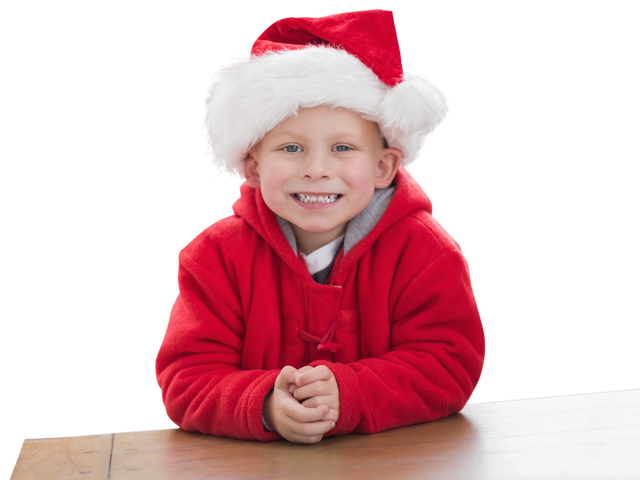 Cheerful Boy with Santa Hat on Transparent Background - Download Free Stock Videos Pikwizard.com