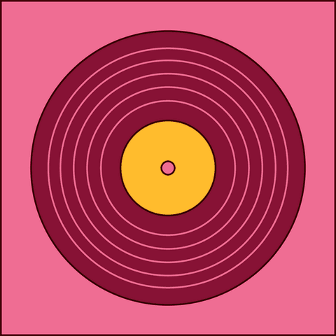 retro vinyl record with pink grooves transparent background - Download Free Stock Videos Pikwizard.com