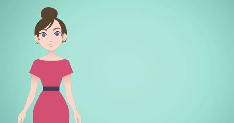 Animated Woman Speaking on Mentoring Concepts