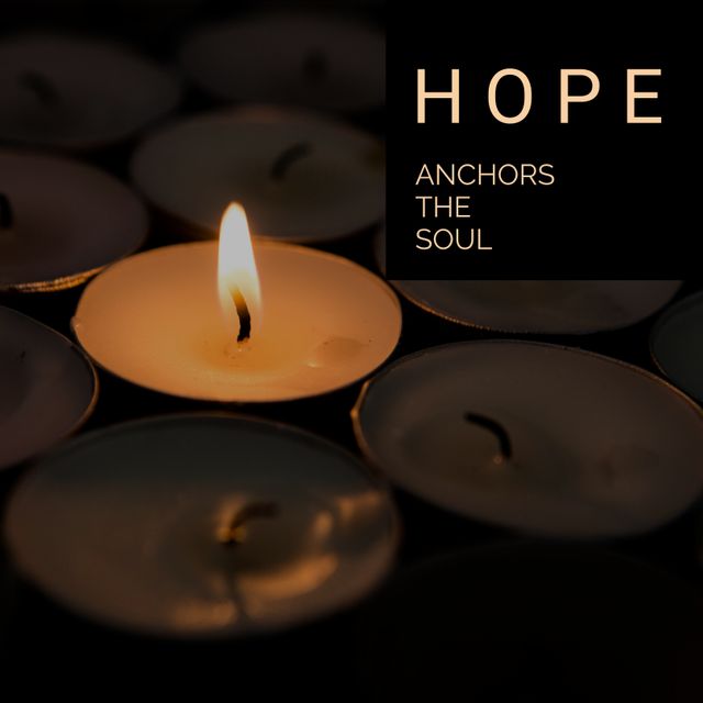 Single Lit Candle Among Unlit Ones Symbolizing Hope and Resilience - Download Free Stock Templates Pikwizard.com